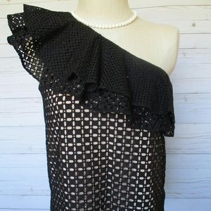NWT J. Crew ❇ One Shoulder Eyelet Lace Top